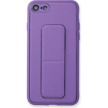 Senson Apple Iphone 7 Kılıf Coco Deri Standlı Kapak - Koyu Lila