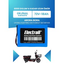 Electroll Arora Bora Batarya (Standart Kapasite) Lifepo4 72V 18AH Elektrikli Motosiklet Bataryası