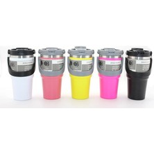 Senson 900 ml Taşıma Kulplu Paslanmaz Çelik Termos Mug - Vakumlu Isı Yalıtımlı Bardak ALK3137
