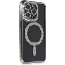 Senson Apple Iphone 14 Pro Max Kılıf Joke Simli Magneticsafe Kılıf - Gri