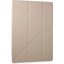 Senson Samsung Galaxy Tab A9 Plus Kılıf Kalemlikli Mars Tablet Kılıfı - Rose Gold