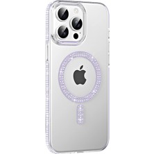 Senson Joko Apple Iphone 15 Pro Move Taşlı Magsafe Kapak - Lila