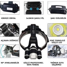 Senson 3 Başlıklı Şarjlı  Kafa Feneri   WT-256