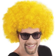 Senson Sarı Renk Kıvırcık Afro Bonus Peruk
