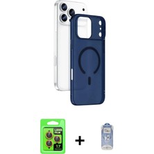 DS LLC Ieg™ iPhone 17 Pro Kılıf Ahenk Minimal Serisi - Siyah Joko Magic 5d Cam + Turuncu Raze Metal Kam