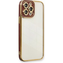 Senson Apple Iphone 13 Pro Kılıf Liva Lens Silikon - Bordo