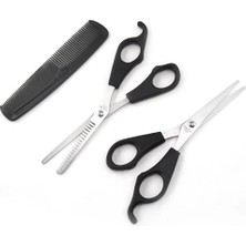 Senson Kuaför Seti Saç Kesme ve Inceltme Makası Tarak Hediye 3lü Set