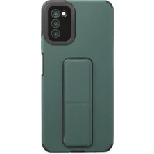 Senson Samsung Galaxy A03S Kılıf Mega Standlı Silikon - Yeşil