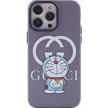 Senson Apple Iphone 14 Pro Kılıf Prada Desenli Kapak - Prada Mor - 3