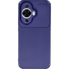 Senson Huawei Nova 12S Kılıf Auto Focus Karbon Kapak - Lacivert