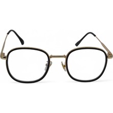 Elif Engin Blue Protect Metal Frame Ekran Gözlüğü – Gold Black