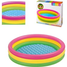 Mercansa 114X25 3 Boğumlu Renkli Altı Şişme Çocuk Oyun Havuzu