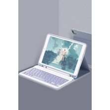 Senson Apple Ipad 10.2 (9.nesil) Kılıf KC01 Smart Klavyeli Tablet Kılıfı - Lacivert