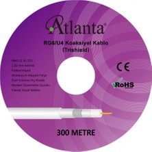 Atlanta RG6/U4 96 Tel CCS Anten Kablosu (300 Metre)