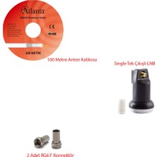 Atlanta Tekli LNB Hazır Set (LNB + Kablo + Konnektör)