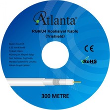 Atlanta RG6/U4 96 Tel CCA Anten Kablosu (300 Metre)