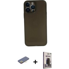 DS LLC Ieg™ iPhone 13 Pro Max Kılıf Yadigar Yansıma Serisi - Siyah Bilvis Hayalet Cam Ekran Koruyucu +