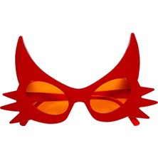 Senson Kırmızı Renk Bıyık Tasarımlı Kedi Gözlüğü 19X11 cm