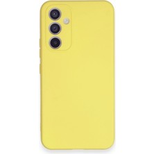Senson Samsung Galaxy A54 5g Kılıf Nano Içi Kadife Silikon - Sarı