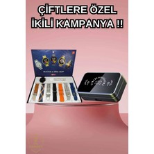 Pileli Store Powerbank Aynalı Bluetooth Kulaklık ve Akıllı Saat Seti Anc Özelliği Dokunamatik