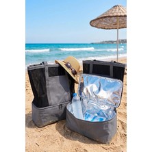 Wallery Bags Isı Yalıtımlı Sıcak Soğuk Buzluk Termal Kamp Piknik Fileli Plaj Çantası