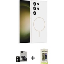 DS LLC Ieg™ Galaxy S24 Ultra Kılıf Yankı Form Serisi - Siyah Joko Magic 5d Hayalet Cam + Siyah Pvd Met