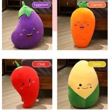 Depozee 62297 Peluş 30CM Havuç,patlıcan,mısır,kırmızı Bibe