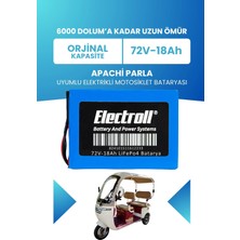 Electroll Apachi Parla Batarya (Standart Kapasite) Lifepo4 72V 18AH Elektrikli Motosiklet Bataryası