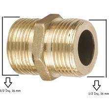 Hortum Eki, Sarı Düz 1/2 X1/2 Nipel, Rekor 1 Adet