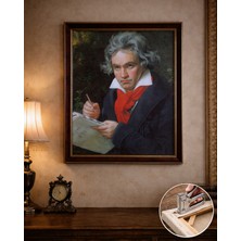 Beethoven Çerçeveli Klasik Vintage Duvar Tablo