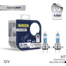 Niken H7 12V 55W Halojen Ampul Storm Light PX26d Gün Işığı