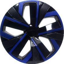 Oto Cirit Jant Kapağı Kırılmaz Çıtalı 16" Yeni Model Mavi Çıtalı 4'lü (TAKIM OLARAK)