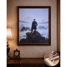 Caspar David Bulutların Üzerinde Yolculuk (1818) Çerçeveli Klasik Vintage Duvar Tablo