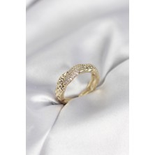 LTG Nova Zirkon Taşlı Puntalı Gold Renk Kadın Yüzük