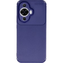 İlkyaz Fashion Huawei Nova 12S Kılıf Auto Focus Karbon Kapak - Lacivert