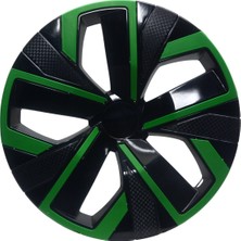 Jant Kapağı Kırılmaz Çıtalı 16" Yeni Model Yeşil Çıtalı 4'lü (Takım Olarak)