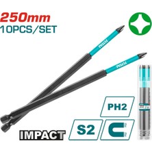 Total DARBELİ 250 MM PH2 BİTS UC SETİ - TACIM16PH2103