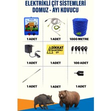 Atlas Ürünleri 1000mt 5-15 Dönüm Adaptörlü Elektrikli Çit Sistemi – 5 Yıl Garanti