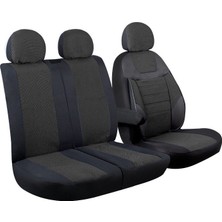 Ford Transit 2013 ve Sonrası 2+1 Ön Koltuk Kılıf Seti Siyah