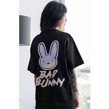 Sevbano Bad Bunny Rapper Şarkıcı Sırt Baskılı Unisex Oversize Tişört