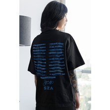 Sevbano Sza Rapper Şarkıcı Sırt Baskılı Unisex Oversize Tişört