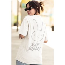 Sevbano Bad Bunny Rapper Şarkıcı Sırt Baskılı Unisex Oversize Tişört