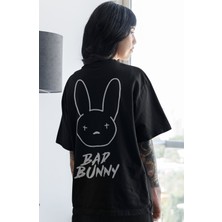 Sevbano Bad Bunny Rapper Şarkıcı Sırt Baskılı Unisex Oversize Tişört