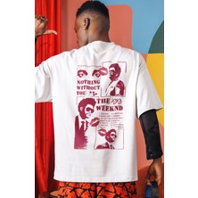 Sevbano The Weeknd Rapper Şarkıcı Sırt Baskılı Unisex Oversize Tişört
