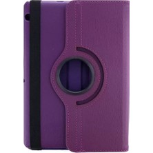 Senka Newface Huawei Mediapad T3 10 / 9.6 Kılıf 360 Tablet Deri Kılıf - Mürdüm