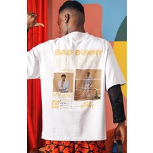 Sevbano Bad Bunny Rapper Şarkıcı Sırt Baskılı Unisex Oversize Tişört