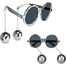 Senson Disko Toplu Küpeli Parti Gözlüğü Gümüş Renk