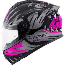 Givi 50.x Sharkbıte Mat Siyah-Gri-Pembe Full Face Motosiklet Kaskı