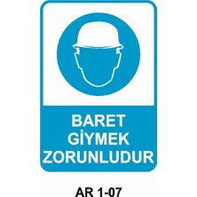 Outdoor One İŞ GÜVENLİĞİ UYARI LEVHASI 1 ADET PVC 21 X 29CM