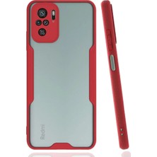 Senka Newface Redmi Note 10 Kılıf Platin Silikon - Kırmızı